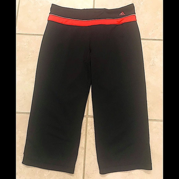 🆕🔥ADIDAS CLIMA-LITE VERY CUTE SILKY CAPRIS&SO SOFT W/ORANGE BAND NWOT!! - Picture 5 of 14